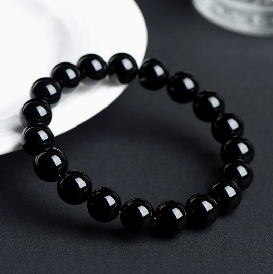 Black obsidian bracelet as a Taoist-inspired symbol of grounding and balance